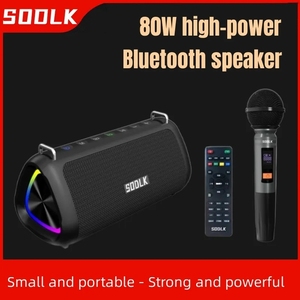 2023 Caixa De Som Blue Tooth SodlkT18ポータブルカラオケリモコン80WステレオサラウンドスピーカーKソングサブウーファー