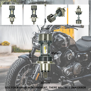 LiuHJG Led motosiklet far Blub Dc 12v 6500 1860 k Moto işık çip H6 Scooter motosiklet kafa lambası - Product Image 3