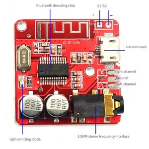 BluetoothオーディオレシーバーボードBluetooth5.0MP3ロスレスデコーダーボードワイヤレスステレオミュージックモジュール3.7-5V XY-BT-Mini - Product Image 2