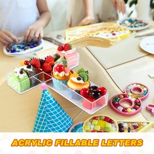 Acrylic Thư hộp khay hiển thị fillable Acrylic kẹo thư charcuterie hộp Acrylic kẹo cho bữa tiệc sinh nhật - Product Image 4