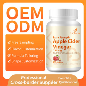 Bán buôn dành cho người lớn thể thao dinh dưỡng giảm cân ruột sức khỏe APPLE CIDER dấm chế độ ăn uống bổ sung máy tính bảng 180 máy tính bảng/chai - Product Image 2