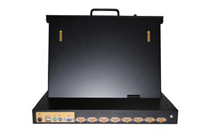 Monitor de consola KVM VGA de 15 pulgadas, conmutador KVM LCD USB de montaje en rack 1U de 8 puertos en stock