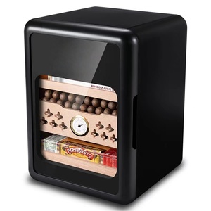 卸売カスタムデスクトップシガーヒュミドールキャビネット電源ラッカー付属品木製ボックスラウンジカッター - Product Image 5