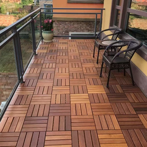 Yağlı bitmiş kilitleme sistemi DIY Burma <span class=keywords><strong>Teak</strong></span> katı ahşap dış zemin fayans dış mekan döşeme için dış kullanım