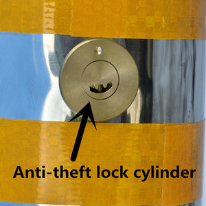 حاجز حاجز خارجي من الفولاذ المقاوم للصدأ لحماية مدخل المرور عمود عزل كومة مضاد للتصادم للتحذير الفعال - Product Image 4