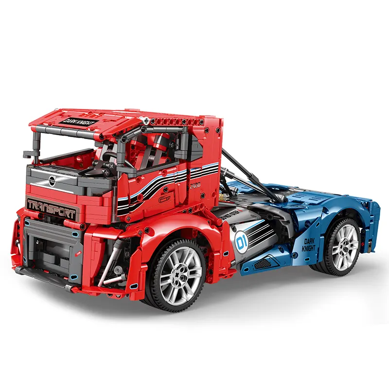 Iron Knight Truck Diy Motor Power Remote Control Brick Plastic Construction Car Toys Building Blocks Boy Gift