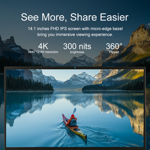 14インチ4Kビジネスホームコンピューター超スリム360度回転ヨガポータブルタッチスクリーン2in1タブレットノートブックラップトップPC - Product Image 3