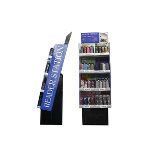 Espositore con penna in cartone riciclato a pavimento con ganci per cartoleria - Product Image 5