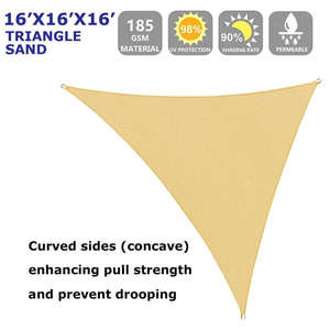 3X3X3 veya 4X6 doğal tarzı 5 yıl ile hayat dışında üçgen havuz güneş gölge yelken kullanarak - Product Image 3