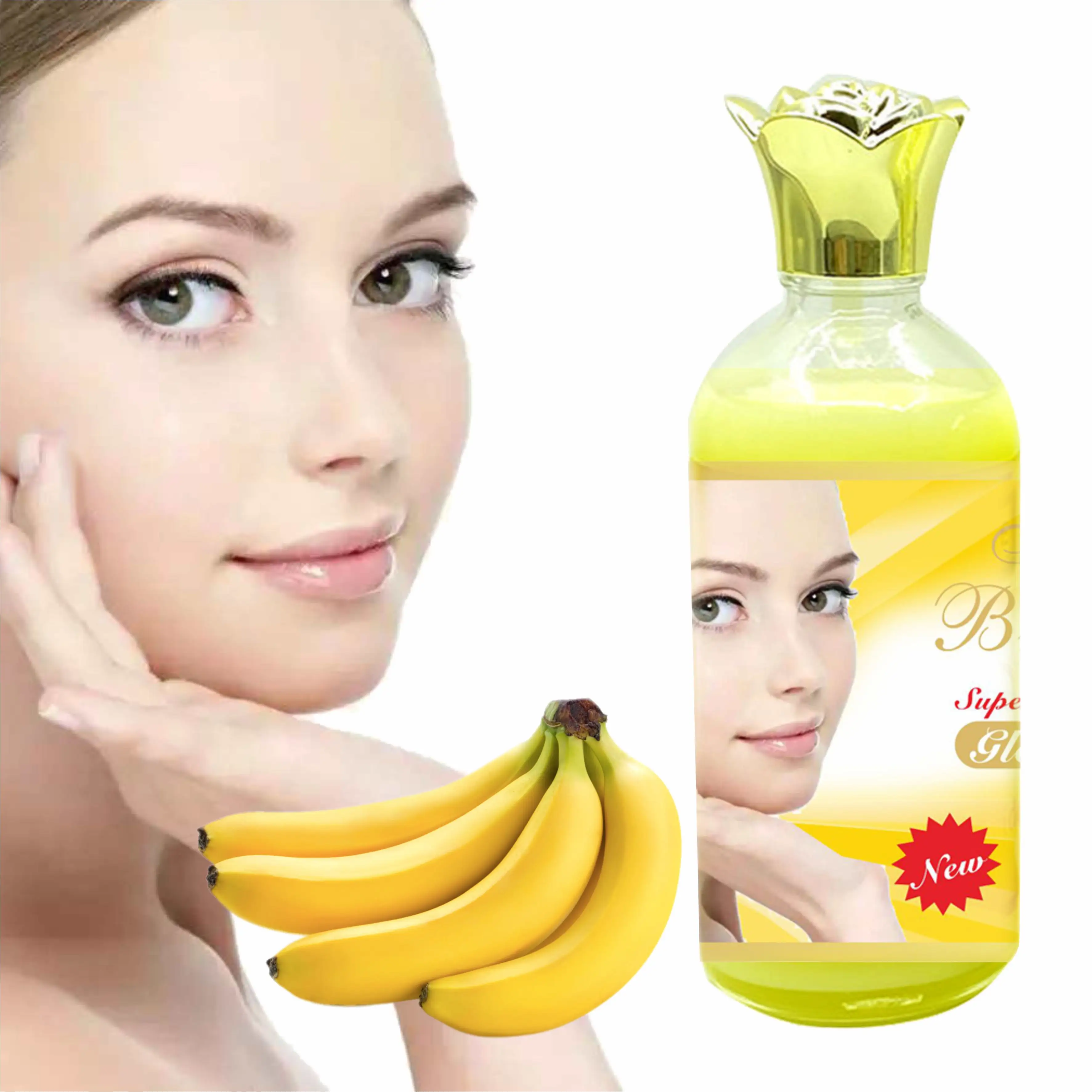 Glod White Gluta Banana Skin Lightening Whitening Concentrate Anti-Tache Super Serum Serum Perawatan Kulit dengan Asam Kojic