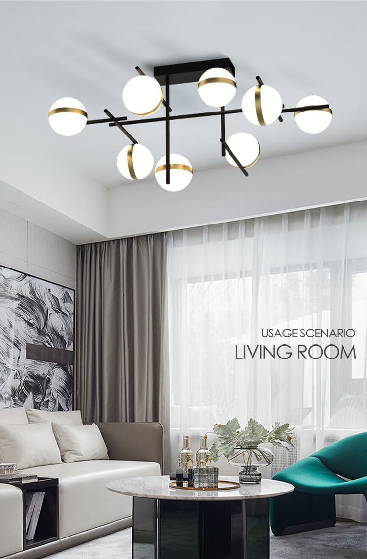 Factory Price Nordic Luxury ball decoration corridor chandelier family interior pendant light for hotel design