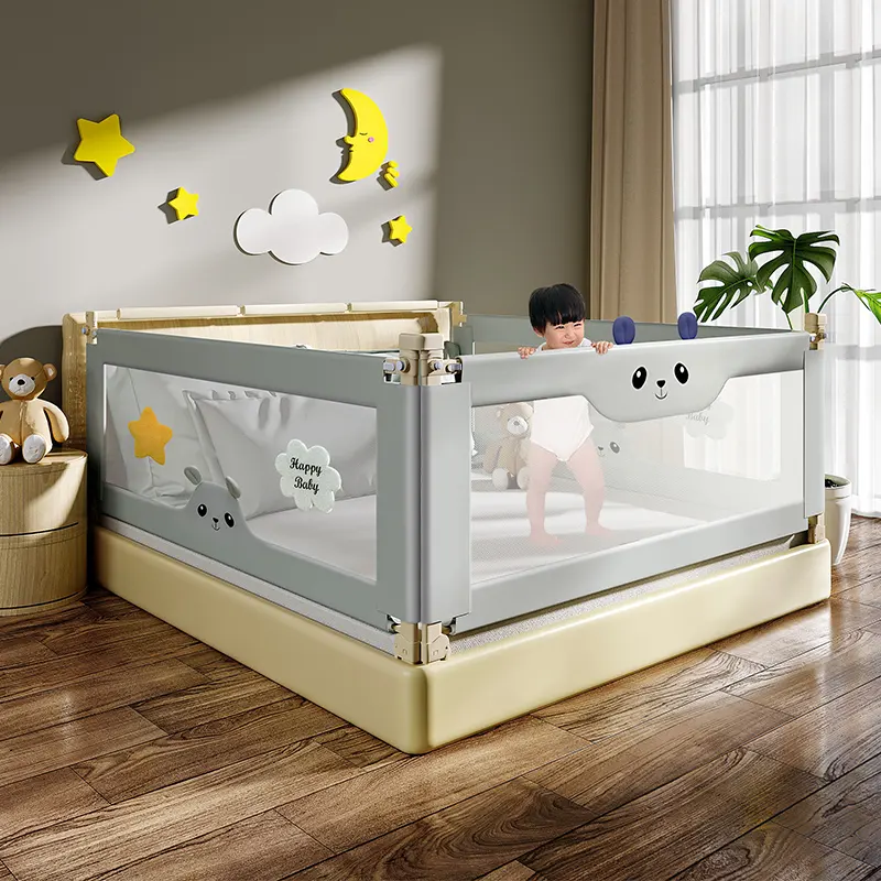 Portable Child Safety Product Toddler Cot Railing Babi Side Double Guard Plain Design Bed Rails