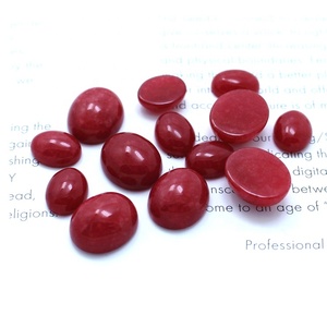 Çin üretici gevşek doğal kırmızı yeşim oval cabochon taş kırmızı yeşim oval cabochon yüzük - Product Image 6