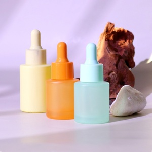 Hot-bán 20ml 30ml Chai thủy tinh nhỏ giọt Có Nắp Đậy Mỹ phẩm mờ đầy màu sắc lass chai tinh dầu chai thủy tinh - Product Image 1