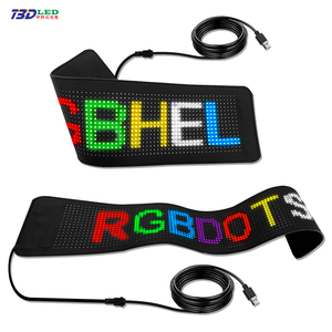 16*64 nokta 5V esnek LED ekran paneli kolay kurulum cam pencere yumuşak LED şerit taşınabilir RGB renk APP kontrol araba LED ekran - Product Image 5