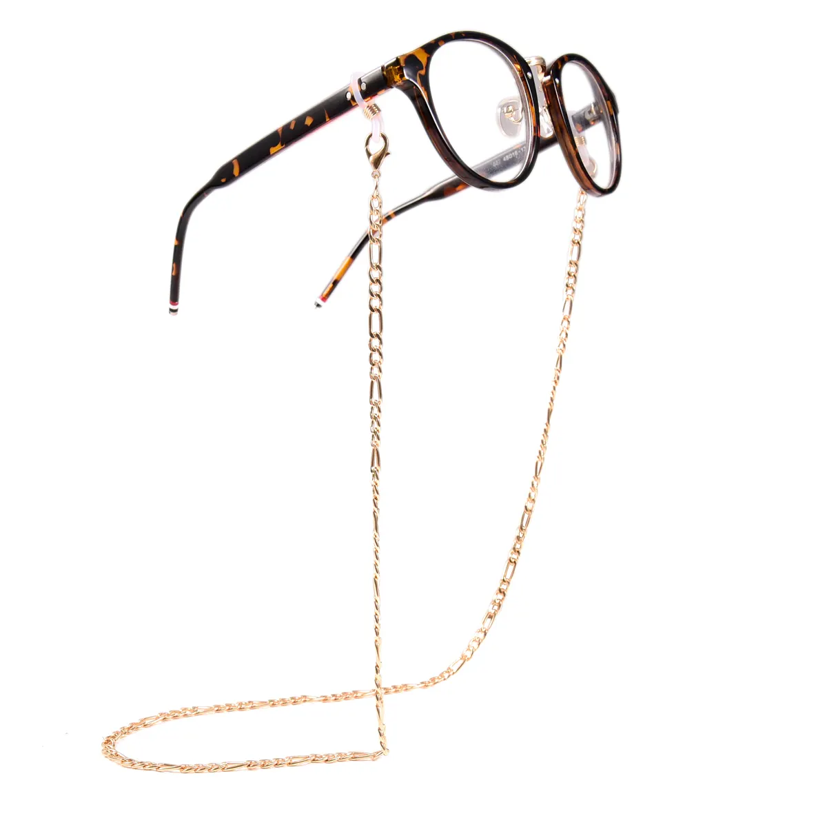 Cadena de cristal chapada en oro para gafas de sol unisex, correa para gafas de sol, soporte para el cuello, con cordón, accesorios