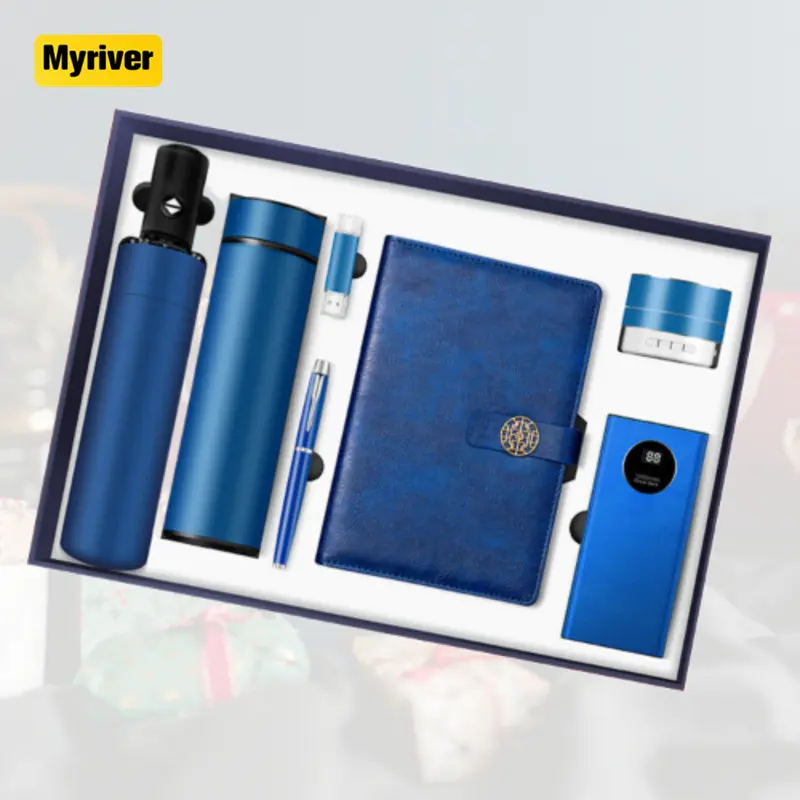 Myriver Geschenkset Distributor Company Notizbuch und Geschenke mit Flasche und Stift Mitarbeiter Willkommen skit Firmen geschenke