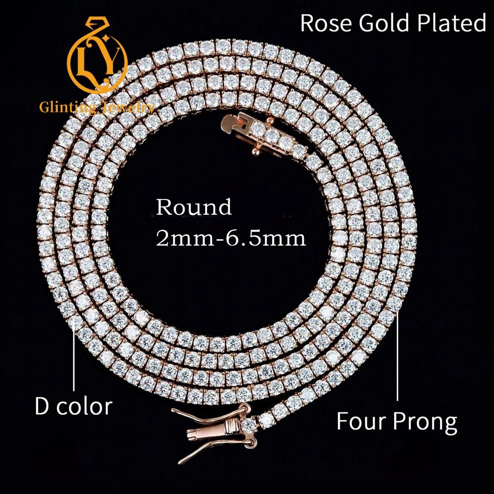 2mm lab grown diamond-Rose Gold Plated