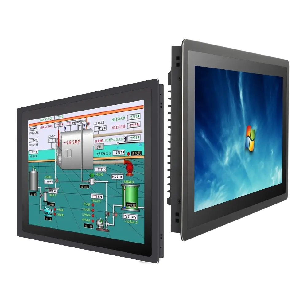 Rugged Industrial Monitor J1900 I7 I5 I3 Ip65 Touch Screen in One Panel Pc All 10.4 15 17 19 Inch Black LCD capacitive touch