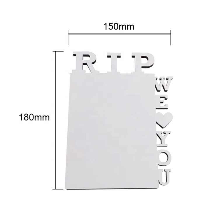 Foto Stampabile We Love You Riposare In Pace Cornici Sublimazione In Bianco RIP Photo Frame