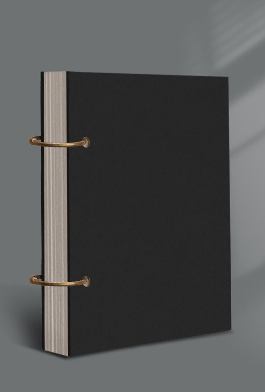 Black card edition-32k-160g-75 sheets-side-open
