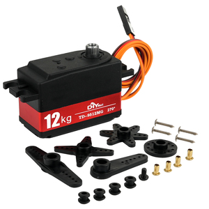 RC เซอร์โวดิจิตอล12kg เซอร์โวโลหะแบบโครงต่ำเซอร์โวโลหะแรงบิดสูงสำหรับรถบังคับบนถนน1/10 1/12โมเดลรถดริฟท์