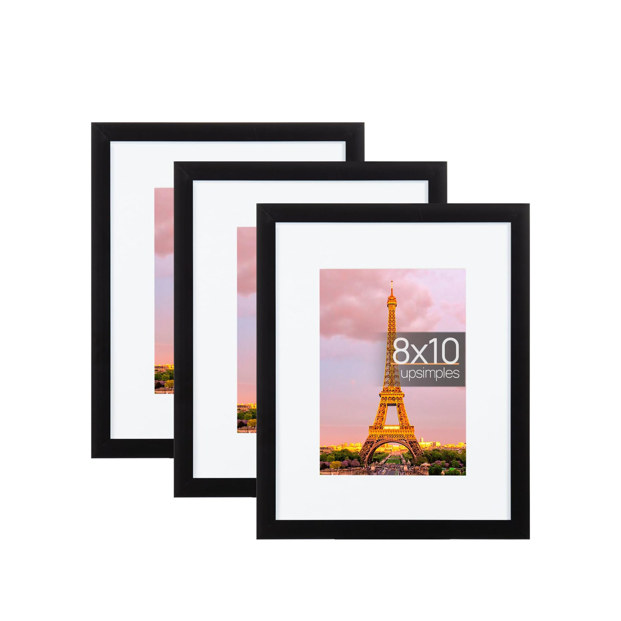 White with Black frame