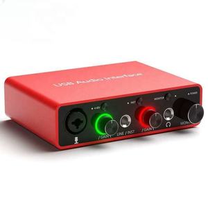 Hot Sales 48V Customizable Mobile Guitar Kit Pro Tools Mixer Recording Midi <strong>Usb</strong> Studio Sound Card Recording <strong>Audio</strong> <strong>Interface</strong> - Product Image 2