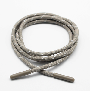 Cordón de cuerda de poliéster redondo colorido de 3mm de alta calidad Cordón con capucha Cordón personalizado con puntas de moldeo por inyección de plástico