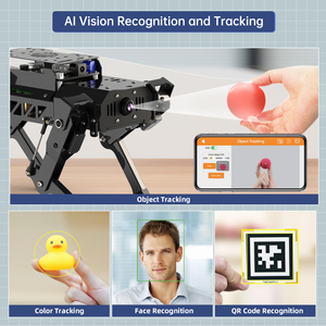 Hiwonder PuppyPi ROS1 ROS2 Quadruped Python Programming Robotic Kit Angetrieben von Raspberry Pi Unterstützt AI Large Model (ChatGPT)