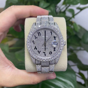 Đồng hồ cơ khí mạ vàng cao cấp đính đá Moissanite VVS, chống nước, dành cho nam, kiểu dáng sang trọng - Product Image 3