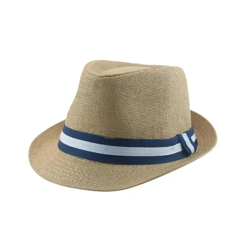 Gran oferta, sombreros Fedora Jazz de paja de ala corta de verano personalizados, sombrero de Panamá