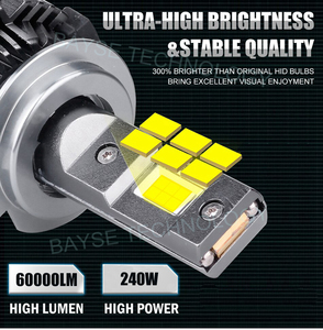LED Z30 240W 120W otomatik araba led far h11 h1 h7 9005 9006 hb3 h4 led ampul değiştirme dönüşüm kiti 60000LM CANBUS DECODE - Product Image 3