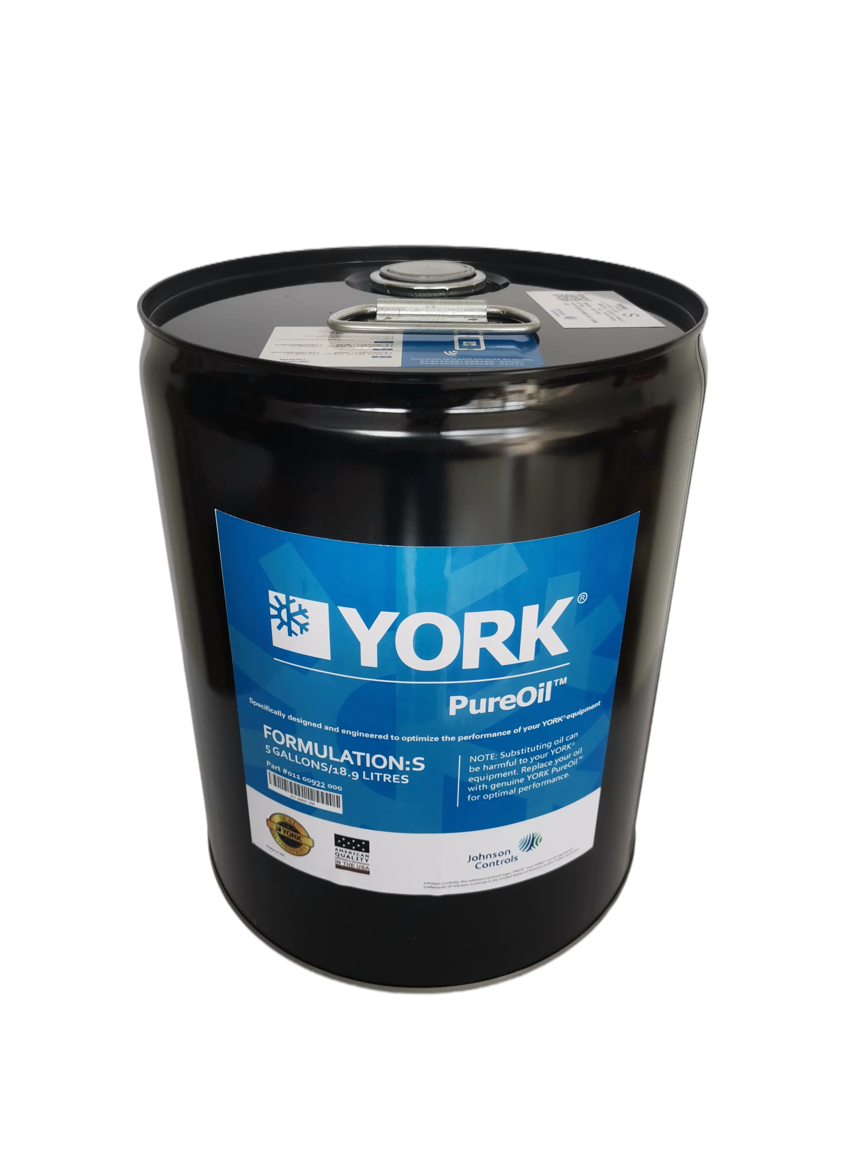 Refrigeration mineral oil lubricating oil york c series refrigerated oil  18.9l per barrel  48 barrels per pallet   