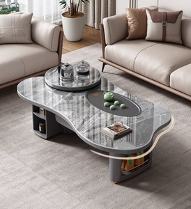 Mesa de té moderna para hacer té Kung Fu, combinación de soporte de té multifuncional para sala de estar - Product Image 5