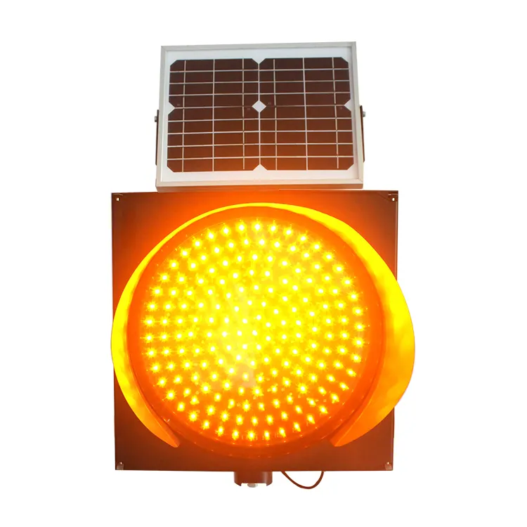 Torche Led solaire clignotante, couleur jaune, outil d'avertissement de la route