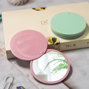 Sliding Cover Portable 70mm Sublimation Blank <strong>Compact</strong> Pocket <strong>Mirrors</strong> Circle <strong>Mirror</strong> Round Portable <strong>Mirror</strong> Foldable - Product Image 2