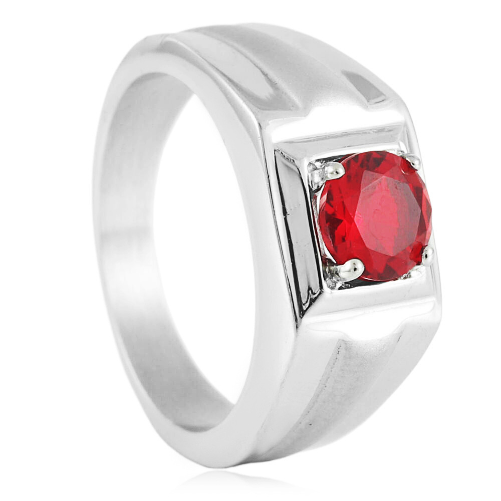 Steel-set ruby