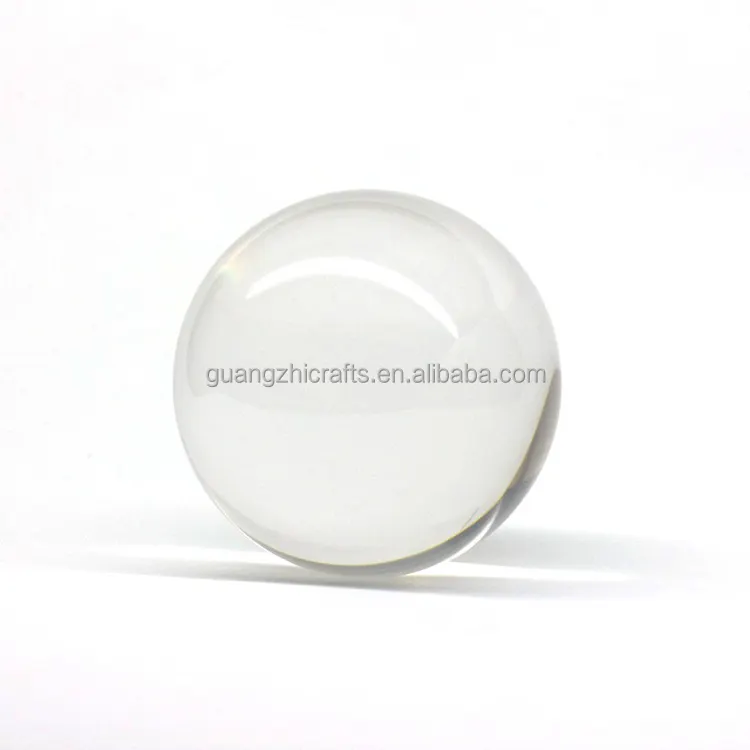 Bola de resina orgánica con cuentas grandes, bola de cristal redonda, bola sólida transparente acrílica