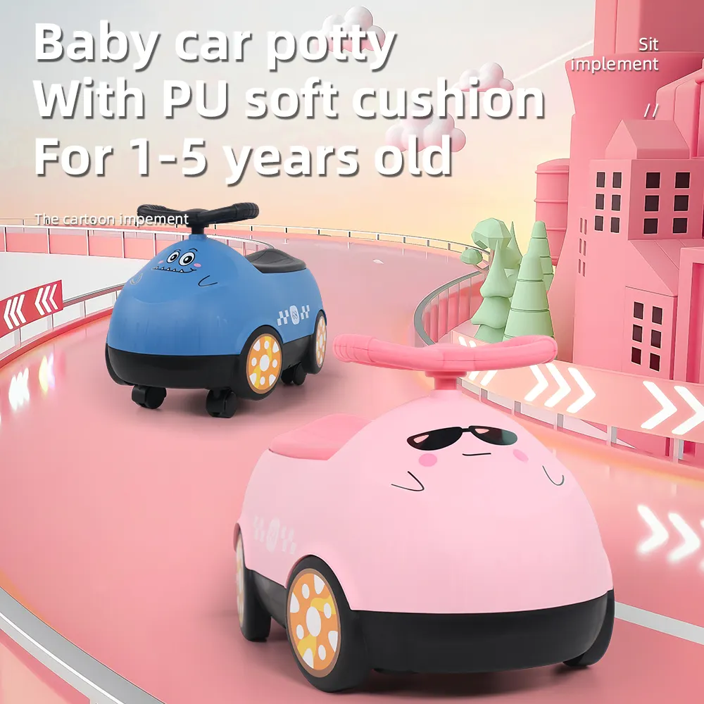 2023 Baby Car Potty Seat Estrutura Dividida Toilet Trainer Assento com Tampa Venda quente Crianças Pots Dos Desenhos Animados Criança potty trainer