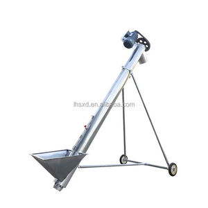 Nueva máquina transportadora de pellets de alimentación de partículas a granel de trigo y maíz de transporte transportador de tornillo automático con tolva - Product Image 1