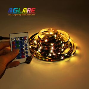 Aglare 5050 Rgb 5VフレキシブルUsb Ledストリップキット24キーリモコン5M LEDストリップライト - Product Image 4