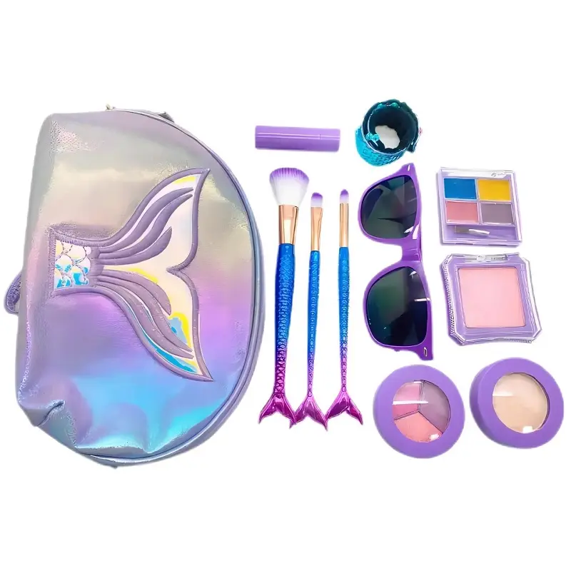 OEM Pretend Kids Make-Up Kits für Mädchen Prinzessin-Spielzeug Make-Up Geschenke Spielzeug-Set für Kleinkinder Mädchen Meerjungfrau Kids-Make-Up-Set