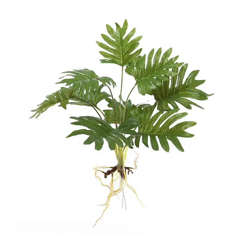 NWYZ-25 özelleştirilebilir dekoratif Rohdea Japonica yeşil yapay ev bitki yaprakları