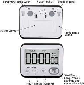 Conto alla rovescia del Timer digitale e conto alla rovescia con funzione di allarme LED /Mute /Beep - Product Image 2