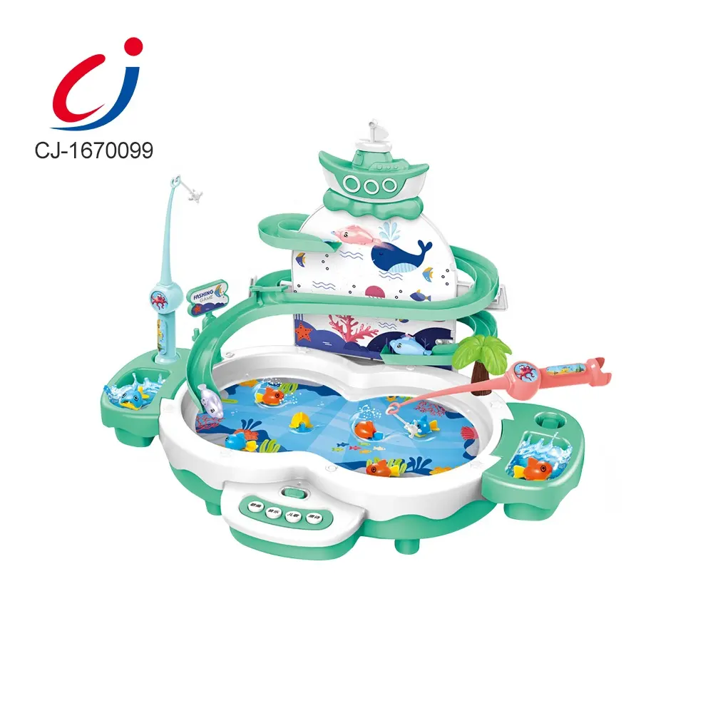 2023 Toys Trending 3 In 1 gioco di pesca giocattolo, Go Fishing Game Set di giochi a batteria per bambini