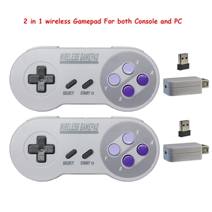 Disponibile 2 In 1 per SNES Cassic Mini PC Android Raspberry Gamepad per N-switch USB SNES Joystick Wireless e Controller di gioco