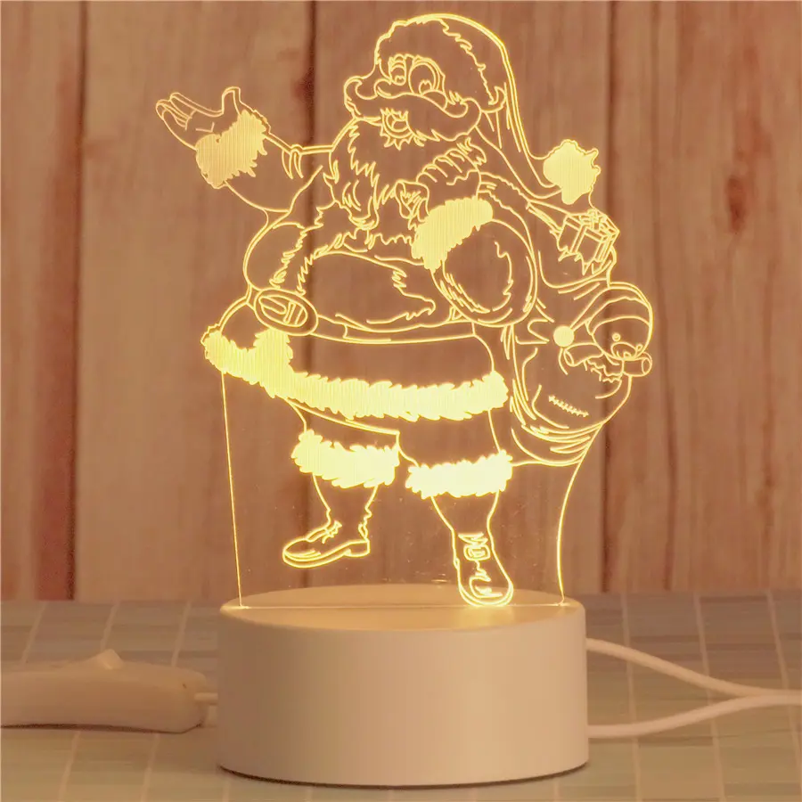 Lámpara de luces de ilusión de unicornio para niños Vcity Jesus, Base DE INTERRUPTOR Usb, escritorio, luz nocturna Led de acrílico 3D, venta al por mayor