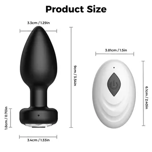Portátil 10 velocidades Control remoto inalámbrico Juguete sexual masculino 18 + Adultos Anal Plug Vibrador Butt Plug Masajeador - Product Image 4