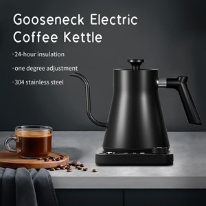 900Ml Goose Neck Stainless Steel Kettle Black <strong>Digital</strong> Smart Pour Over Coffee Tea <strong>Temperature</strong> Control Gooseneck Electric Kettle - Product Image 2